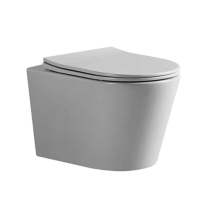 CLEO (TORNADO), MATTE GREY, VAS WC SUSPENDAT, CU SPALARE VARTEJ, CU CAPAC SOFT COSE SI QUICK RELEASE, 48,5X36X34CM, M201MG
